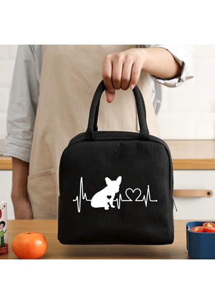 4FOOD005 Stili Yalıtımlı Öğle Yemeği Çantası Fermuar Soğutucu Tote Termal Çanta Yemek Kabı Kanvas Gıda Öğle Yemeği Çantaları Çalışma Çanta Gıda Desen (Yurt Dışından)