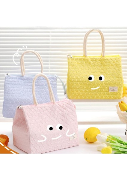 Bej Tarzı Yeni Şeker Renkli Basit Büyük Kapasiteli Su Geçirmez Taşınabilir Öğle Yemeği Kutusu Çantası Yalıtımlı Bento Çantası Öğrenciler ve Ofis Çalışanları Için (Yurt Dışından) indirimleri