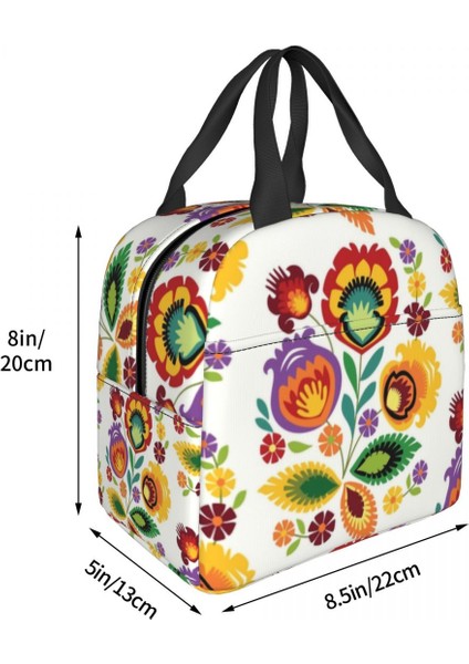 No.12 Tarzı 22X20X10CM Lehçe Halk Çiçekleri Taşınabilir Yemek Kabı Polonya Çiçek Baskı Soğutucu Termal Gıda Yalıtımlı Öğle Yemeği Çantası Kadınlar Için Çocuk Çantaları (Yurt Dışından) fırsatları