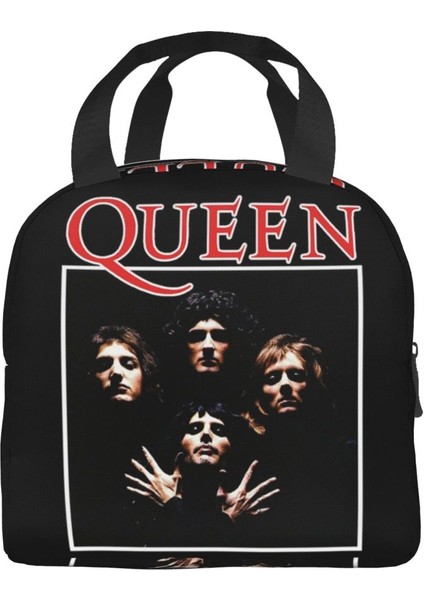 No.17 Tarzı Kadınlar Için Öğle Yemeği Çantası Freddie Mercury Bento Soğutucu Çanta Amerikan Kraliçesi Rock Grubu Termal Kahvaltı Yiyecek Kutusu Taşınabilir Seyahat (Yurt Dışından)