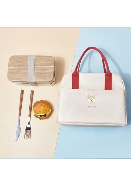 Mavi Stil Öğle Yemeği Kutusu Çantası Kadın Kalınlaşmış Taşınabilir Termal Çanta Oxford Kumaş Su Geçirmez Büyük Kapasiteli Yalıtımlı Pirinç Bento Çanta Loncheras (Yurt Dışından) indirimleri