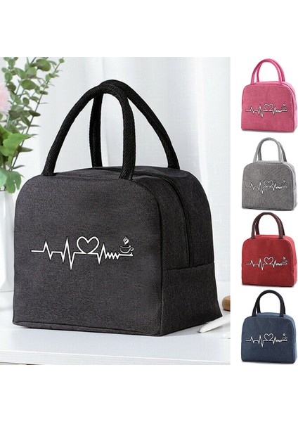 Siyah Stil Kadın Öğle Yemeği Çanta Çanta Seyahat Termal Kutusu Kız Okul Çocuk Uygun Öğle Yemeği Çantası Tote Buz Paketi Gıda Bagrint (Yurt Dışından) fırsatları