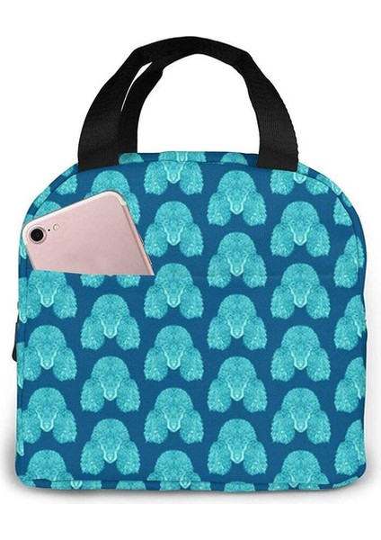 No.14 Tarzı Pembe Kaniş ve Yaylar Taşınabilir Yalıtımlı Öğle Yemeği Çantası Kadın Erkek Soğutucu Tote Kutusu Seyahat Çalışması Için (Yurt Dışından)