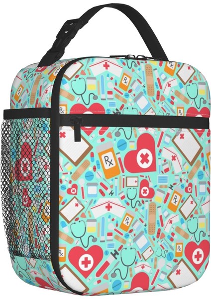 No.7 Tarzı 26X21X11CM Komik Hemşire Yalıtımlı Öğle Yemeği Çantası Açık Hemşirelik Sızdırmaz Termal Soğutucu Bento Kutusu Kadın Çocuklar Için (Yurt Dışından)