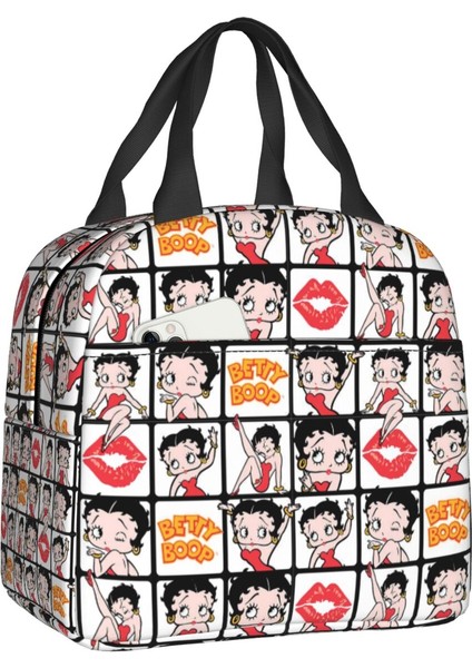 No.20 Tarzı 22X20X13CM Aşk Boop Bettys Yalıtımlı Öğle Yemeği Çantası Kamp Seyahat Için Su Geçirmez Termal Soğutucu Yemek Kabı Kadınlar Için Okul Gıda Saklama Çantası (Yurt Dışından)