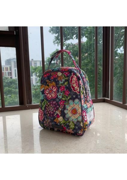 Turuncu Tarzı Vb Kapitone Pamuklu Öğle Yemeği Demeti Yalıtımlı Öğle Yemeği Kutusu Çantası Tote Çuval (Yurt Dışından)