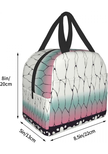 No.2 Tarzı 22X20X13CM Iblis Avcısı Yalıtımlı Öğle Yemeği Çantası Kamp Seyahat Için Kimetsu Hiçbir Yaiba Taşınabilir Termal Soğutucu Yemek Kabı Kadın Çocuk Çantaları (Yurt Dışından)