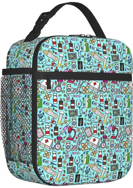 No.13 Tarzı 26X21X11CM Komik Hemşire Yalıtımlı Öğle Yemeği Çantası Açık Hemşirelik Sızdırmaz Termal Soğutucu Bento Kutusu Kadın Çocuklar Için (Yurt Dışından)