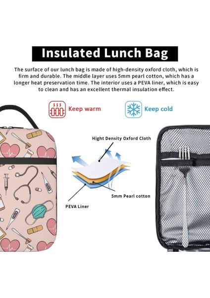 No.13 Tarzı 26X21X11CM Komik Hemşire Yalıtımlı Öğle Yemeği Çantası Açık Hemşirelik Sızdırmaz Termal Soğutucu Bento Kutusu Kadın Çocuklar Için (Yurt Dışından) indirimleri