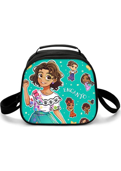 Mavi Stil Harajuku Yenilik Serin Komik Encanto 3D Baskılı Crossbody Çanta Yarım Daire Öğle Yemeği Kutusu Okul Gıda Öğle Yemeği Çantası Buz Torbaları (Yurt Dışından)
