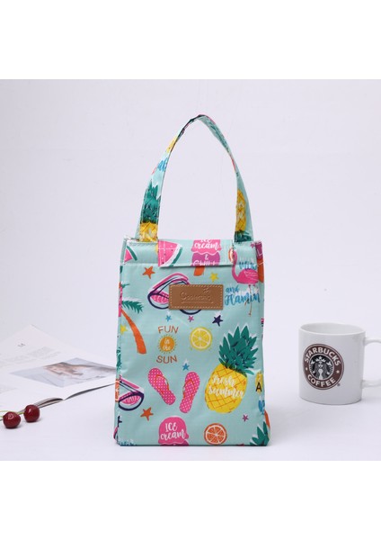 No.19 Tarzı Moda Öğle Yemeği Çantası Yalıtımlı Termal Renkli Kahvaltı Kutusu Çanta Kadın Taşınabilir El Paketi Seyahat Ürünleri Öğle Yemeği Çantası (Yurt Dışından)