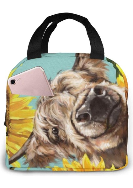 No.10 Stili Erkekler Kadınlar Için Komik Yayla Inek Öğle Yemeği Çantaları Yalıtımlı Öğle Yemeği Kutusu Soğutucu Tote Çanta Iş Seyahati Için, Çok Renkli (Yurt Dışından)