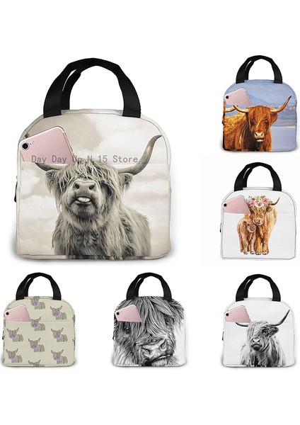 No.10 Stili Erkekler Kadınlar Için Komik Yayla Inek Öğle Yemeği Çantaları Yalıtımlı Öğle Yemeği Kutusu Soğutucu Tote Çanta Iş Seyahati Için, Çok Renkli (Yurt Dışından) fiyatları