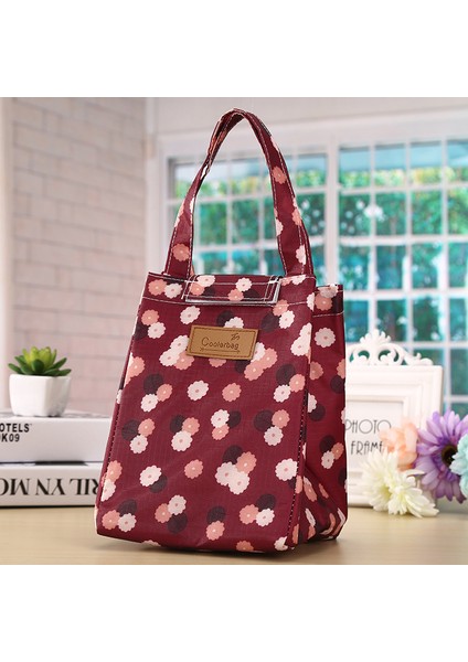 No.9 Stili Moda Öğle Yemeği Çantası Yalıtımlı Termal Renkli Kahvaltı Kutusu Çanta Kadın Taşınabilir El Paketi Seyahat Ürünleri Öğle Yemeği Çantası (Yurt Dışından)