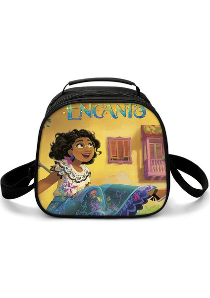 Lavanta Tarzı Harajuku Yenilik Serin Komik Encanto 3D Baskılı Crossbody Çanta Yarım Daire Öğle Yemeği Kutusu Okul Gıda Öğle Yemeği Çantası Buz Torbaları (Yurt Dışından)