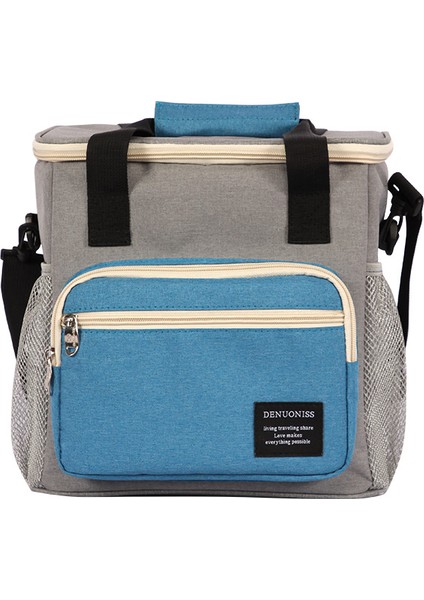 LH116-001-MAVI Stil Denuonıss Eva Su Geçirmez Yalıtım Termal Sırt Çantası Su Isıtıcısı Yemek Kabı Termos Çanta Bolus Izotermal Öğle Yemeği Sırt Çantası Kadınlar Için (Yurt Dışından)