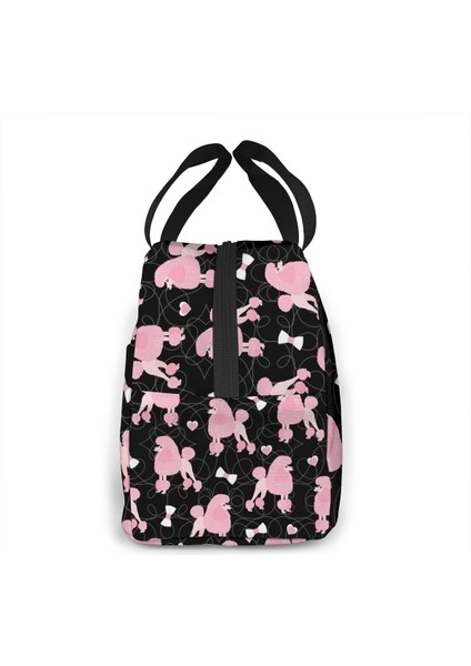 No.18 Stili Pembe Kaniş ve Yaylar Taşınabilir Yalıtımlı Öğle Yemeği Çantası Kadın Erkek Soğutucu Tote Kutusu Seyahat Çalışması Için (Yurt Dışından) fırsatları