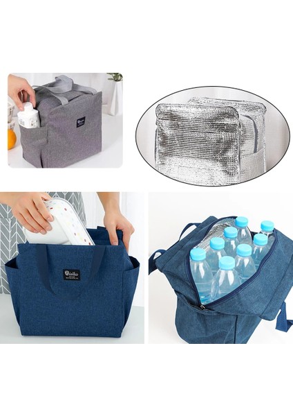 N Tarzı Çok Fonksiyonlu Büyük Kapasiteli Soğutucu Çanta Beyaz Mektup Baskı Taşınabilir Fermuarlı Termal Öğle Yemeği Çantası Kadınlar Için Yemek Kabı Gıda Çantası (Yurt Dışından) indirimleri