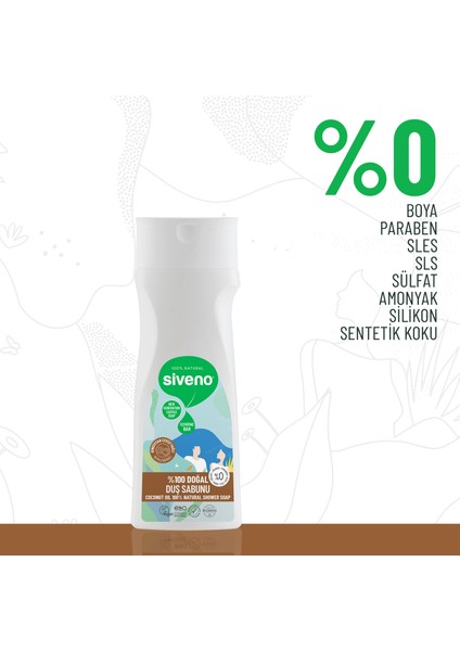 %100 Doğal Duş Sabunu Hindistan Cevizli Kokulu Nemlendirici Duş Jeli 5 Değerli Bitki Vegan 300 ml