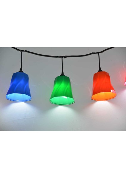 5 Watt Alaçatı Renkli Su Geçirmez Ağaç Feneri 5 Adet LUMENS0820205PC Çok Renkli Fener E27