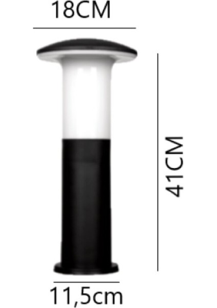 E27 Bahçe Set Üstü Armatür Mantar Uzun 41 cm Siyah IP54 Setüstü Aydınlatmalar 70 - 99 Watt fırsatları