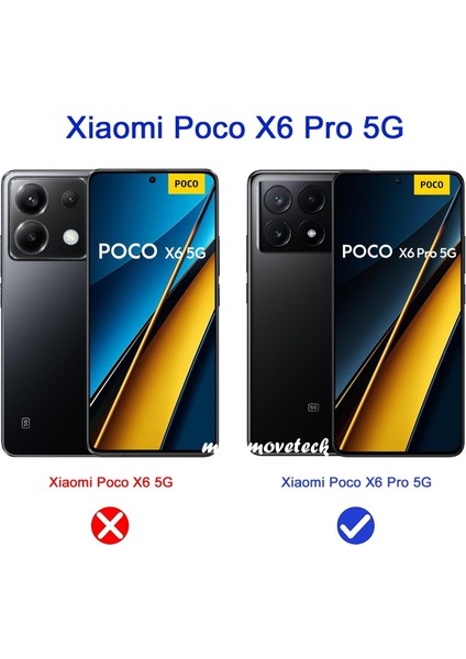 Xiaomi Poco X6 Pro Kılıf Kamera Lens Koruma Camı ve Temperli Ekran Camı Seti (Birer Adet)