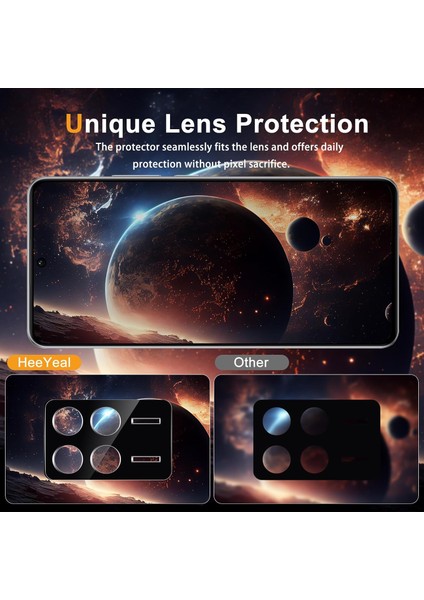 MTK Moveteck Xiaomi Poco X6 Pro Kamera Lens Koruma Camı ve Hayalet Ekran Camı 2'li Set (Birer Adet)