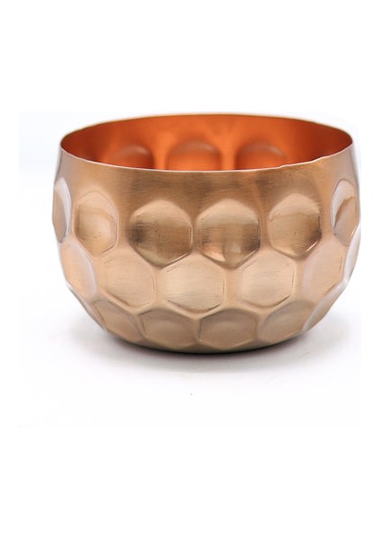 Cuivre Bronz Metal Saksı Küçük Boy