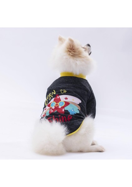 Siyah Shine Kedi Köpek Sweati