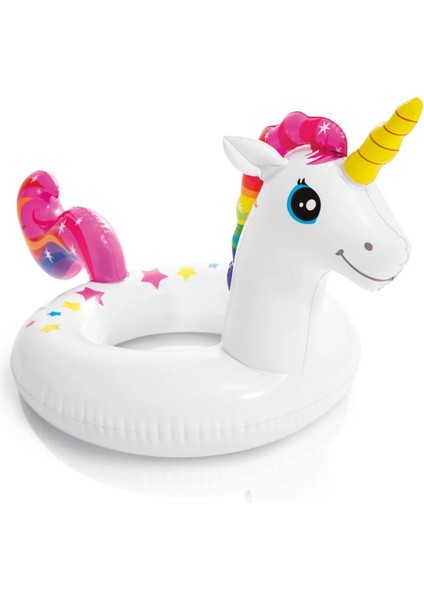 Beyaz Çocuk Unicorn Figürlü Simit 107X58CM 3-6 Yaş 59221 Tekli 3 - 4 Yaş