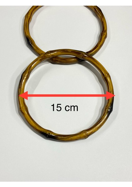 Bambu Görünümlü Plastik Çanta Sapı 15 cm modelleri
