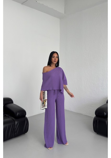 Kadın Pamela Kumaş Kayık Yaka Alt Üt Takım fırsatları