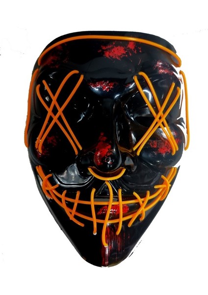 Siyah V Korku LED Maskesi (Yurt Dışından)