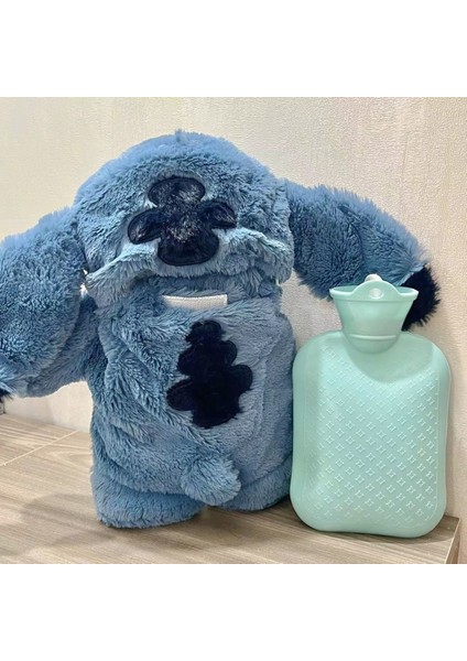 Anime Kawaii Turo Lilo Stitch Peluş Sıcak Su Şişesi Kış Kadın Ev Su Dolum El Isıtıcı Canavar Oyuncaklar Hediye (Yurt Dışından)