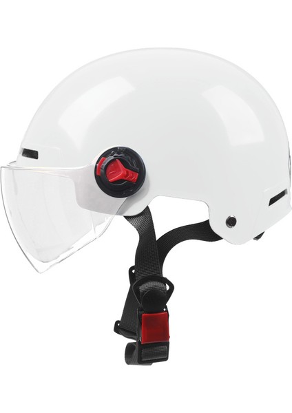 Çocuk Kaskı 3c Sertifikalı Çocuk Yaz Karikatür Elektrikli Motosiklet Kask Ilkokul Kız Yarım Kask Sürme (Yurt Dışından)