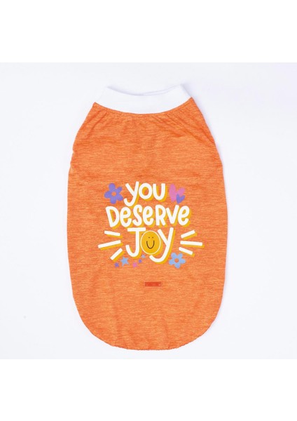 Turuncu Joy Kedi Köpek Tişörtü fırsatları