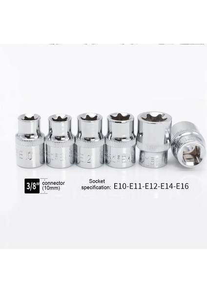 14 Parçalı E-Tipi 6 Çiçekli Soket Kafası Kombinasyon Anahtarları Daffy Zhongfei Xiaofei Araba Tamir Aletleri E4-24MM (Yurt Dışından) fırsatları