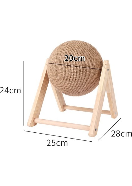 Kedi Oyuncak Ahşap Kedi Tırmalama Topu (Yurt Dışından)