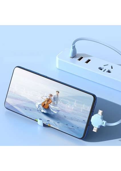 Macaron Üçü Bir Arada Geri Çekilebilir Kablo Veri Kablosu (Yurt Dışından) fırsatları