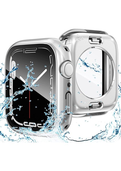 Apple Watch Için Uygun Su Geçirmez Kabuk Koruyucu Kapak Apple Watch Ultra Temperli Kabuk Membran Entegre S8/7/6 (Yurt Dışından)