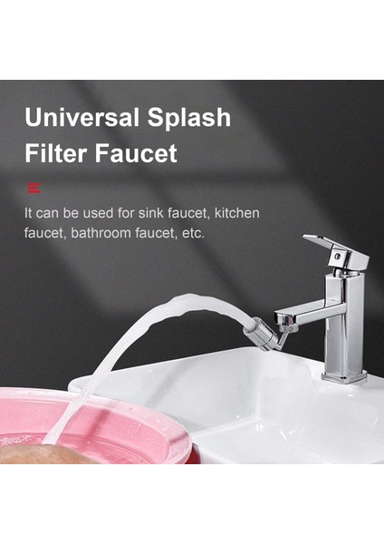 Üniversal Musluk Sıçrama Başlığı Musluğu Üniversal Dış Konektör Döndürülebilir Güçlendirici Filtre Uzatıcı Üniversal Mutfak Mucizesi (Yurt Dışından)