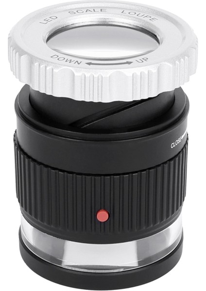 30X Silindir Ölçekli Optik Cam Lens Odaklama Hd Büyüteç (Yurt Dışından)