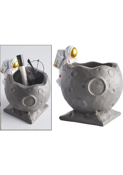 Reçine Astronot Heykelleri Kalem Tutucu Kalem Kupası (Yurt Dışından)