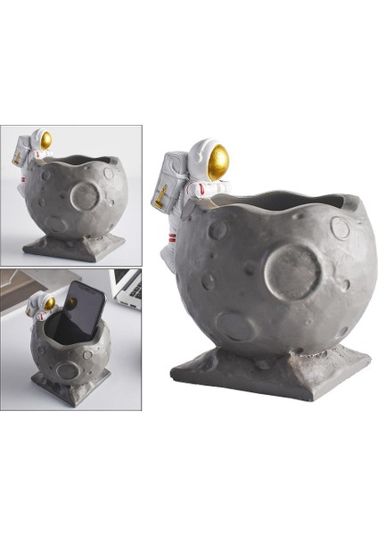 Reçine Astronot Heykelleri Kalem Tutucu Kalem Kupası (Yurt Dışından)