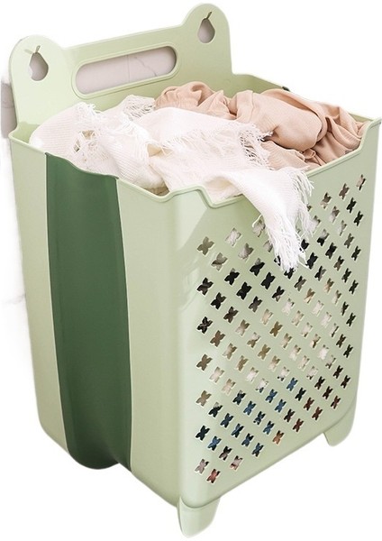 Duvara Monte Katlanabilir Kirli Giysi Saklama Sepeti (Yurt Dışından)