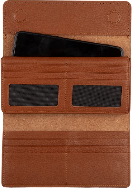 Deri Unisex Portföy Cüzdanı Taba BC405-03