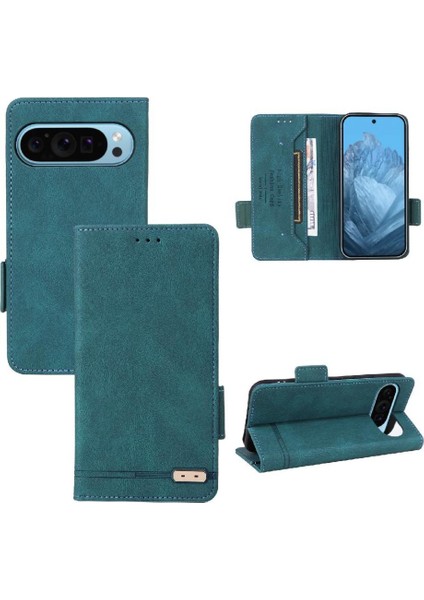 Kart Tutucu Kickstand Tam Koruma Fiber ile Google Pixel 9 Için Kılıf (Yurt Dışından)