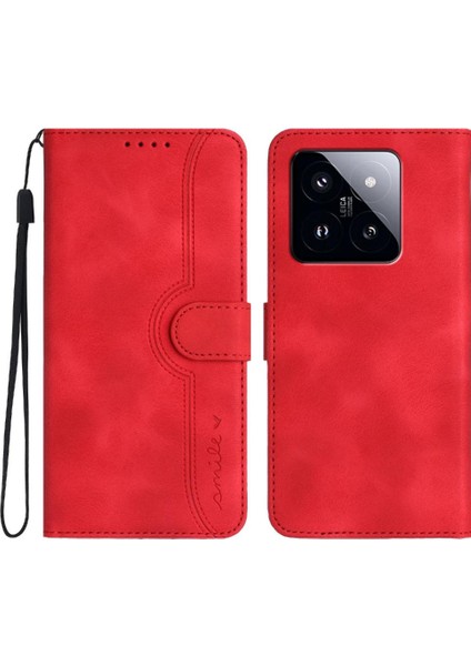 Xiaomi 14 Pro Kılıf Dahili Mıknatıs Kapak Premium Pu Cüzdan ile Uyumlu (Yurt Dışından)