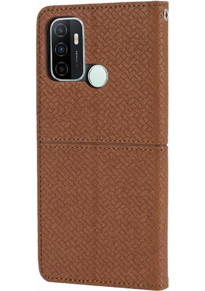 Oppo A53 Için Kılıf El Cüzdan Flip Folio Kitap Pu Deri Kapak Kredi Kartı (Yurt Dışından)