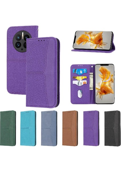 Huawei Mate 50 Pro Için Kılıf El Cüzdan Pu Deri Kapak Kredi Kartı Flip (Yurt Dışından)